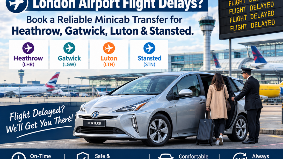 London Airport Flight Delays: Book a Reliable Minicab Transfer for Heathrow, Gatwick, Luton & Stansted